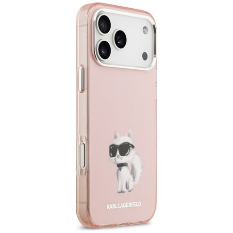 Karl Lagerfeld IML Aquarelle Choupette & Logo MagSafe - Etui iPhone 17 Pro (różowy)