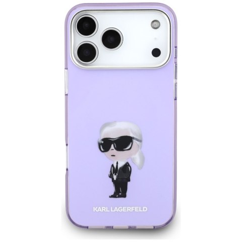 Karl Lagerfeld IML Aquarelle Karl & Choupette & Logo MagSafe - Etui iPhone 17 Pro Max (fioletowy)