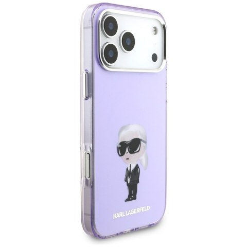 Karl Lagerfeld IML Aquarelle Karl & Choupette & Logo MagSafe - Etui iPhone 17 Pro Max (fioletowy)