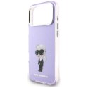 Karl Lagerfeld IML Aquarelle Karl & Choupette & Logo MagSafe - Etui iPhone 17 Pro Max (fioletowy)