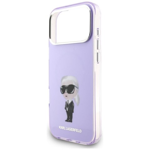 Karl Lagerfeld IML Aquarelle Karl & Choupette & Logo MagSafe - Etui iPhone 17 Pro Max (fioletowy)