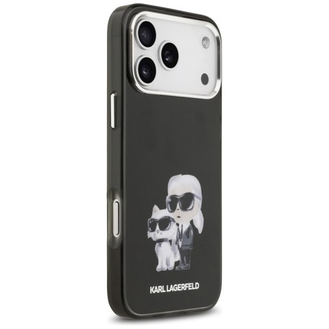 Karl Lagerfeld IML Aquarelle Karl & Choupette & Logo MagSafe - Etui iPhone 17 Pro (czarny)