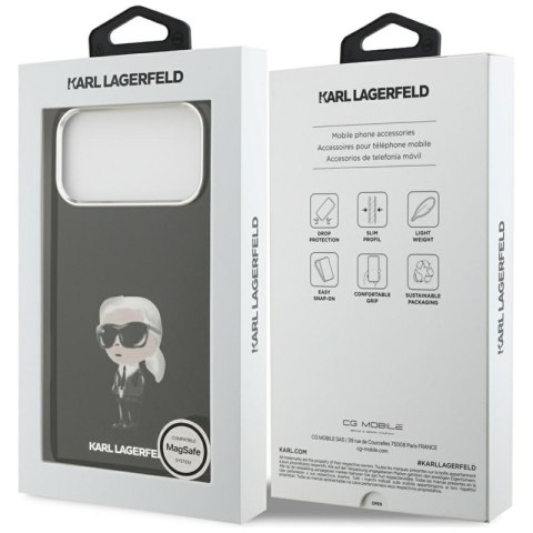 Karl Lagerfeld IML Aquarelle Karl & Logo MagSafe - Etui iPhone 17 Pro Max (czarny)
