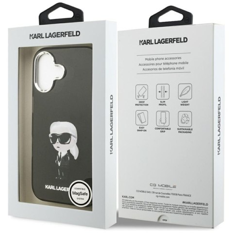 Karl Lagerfeld IML Aquarelle Karl & Logo MagSafe - Etui iPhone 17 (czarny)