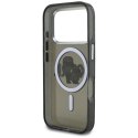 Karl Lagerfeld IML Glitter Karl & Choupette Sketch Logo MagSafe - Etui iPhone 17 Pro (czarny)