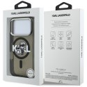 Karl Lagerfeld IML Glitter Karl & Choupette Sketch Logo MagSafe - Etui iPhone 17 Pro (czarny)