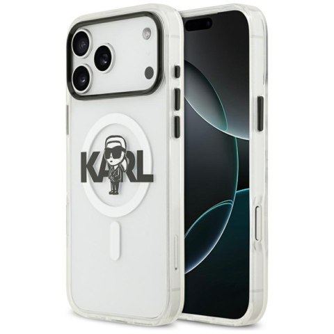 Karl Lagerfeld IML Karl Sketch Logo MagSafe - Etui iPhone 17 Pro Max (przezroczysty)
