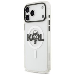 Karl Lagerfeld IML Karl Sketch Logo MagSafe - Etui iPhone 17 Pro Max (przezroczysty)