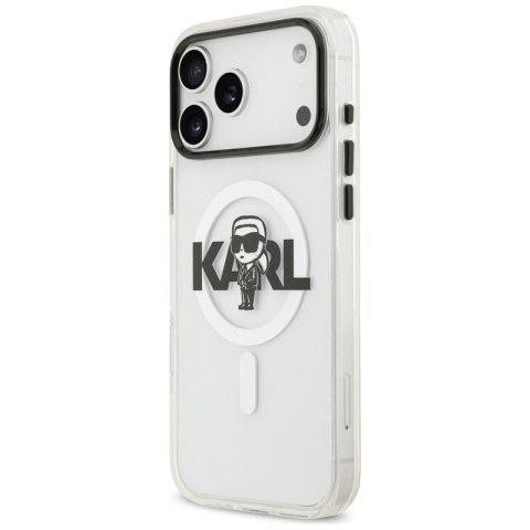 Karl Lagerfeld IML Karl Sketch Logo MagSafe - Etui iPhone 17 Pro Max (przezroczysty)