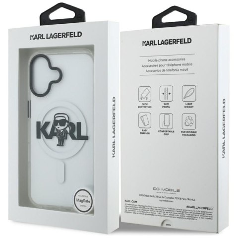 Karl Lagerfeld IML Karl Sketch Logo MagSafe - Etui iPhone 17 (przezroczysty)