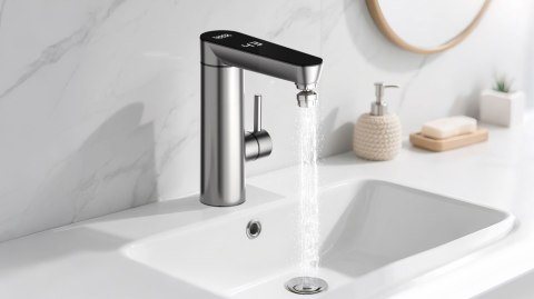 Przepływowy podgrzewacz wody - bateria stojąca metalowa