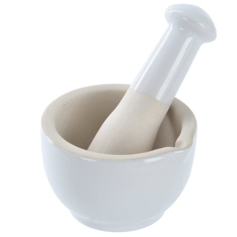 Moździerz do przypraw kamionkowy biały