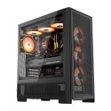 Obudowa komputerowa DARKFLASH AIRNOVA + 3 wentylatory (czarna)