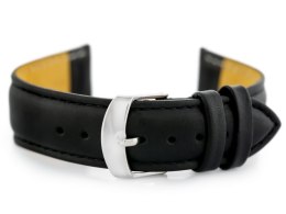 Pasek skórzany do zegarka W83L - czarny - 20mm