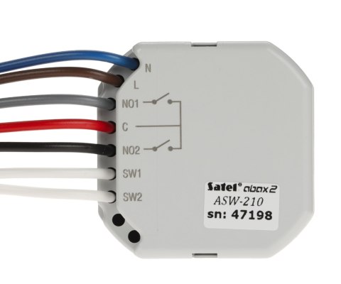 BEZPRZEWODOWY DWUKANAŁOWY STEROWNIK 230V AC ASW-210 (Smart 2-CH Relay) ABAX/ABAX2 SATEL