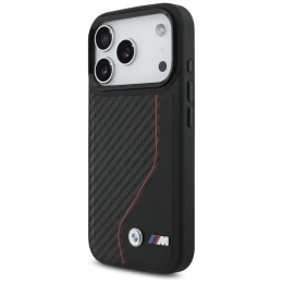 BMW M Carbon Line & Logo MagSafe - Etui iPhone 17 Pro (czerwony)