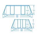 Basen ogrodowy stelażowy 282 x 196 x 84 cm 10w1 Bestway 56629N