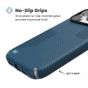 Speck Presidio2 Grip MagSafe - Etui iPhone 17 Pro (Deep Sea/Silver Metallic)