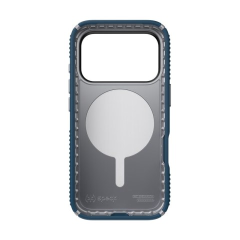Speck Presidio2 Grip MagSafe - Etui iPhone 17 Pro (Deep Sea/Silver Metallic)