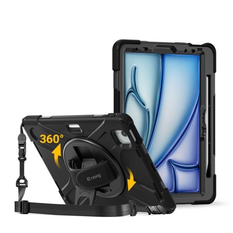 Crong Defender Plus - Pancerne etui iPad Air 11" (2026-2024) / iPad Air 10.9" (5-4 gen.) (czarny)