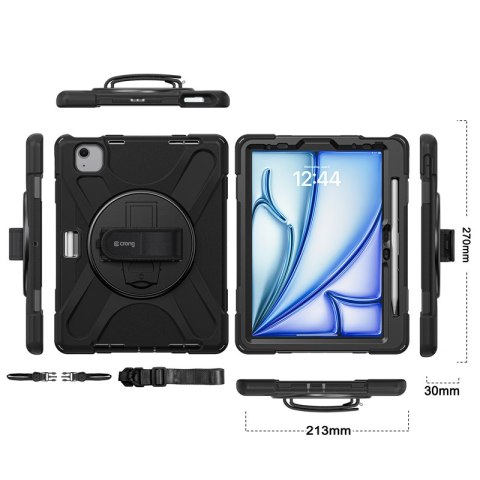 Crong Defender Plus - Pancerne etui iPad Air 11" (2026-2024) / iPad Air 10.9" (5-4 gen.) (czarny)