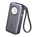 Powerbank UGREEN PB527 10000mAh 30W z kablem USB-C i ładowarką magnetyczną do Apple Watch (szary)