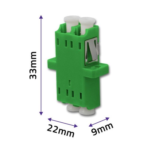 Qoltec Adapter światłowodowy LC/APC | Duplex | Singlemode