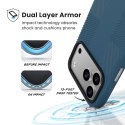Speck Presidio2 Grip MagSafe - Etui iPhone 17 Pro Max (Deep Sea/Silver Metallic)