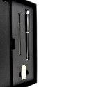 Elegancki Zestaw Prezentowy Premium - Notes A5 z Długopisem i Pendrive 16GB w Pudełku - Czarno-złoty - EE9