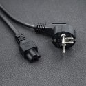 Qoltec Kabel zasilający IEC C5/SCHUKO | koniczynka | 3x0.75mm² | 1.4m