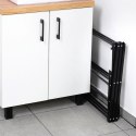 Suszarka na pranie metalowa czarna pionowa rozsuwana 44,5-75x37,5x105 cm