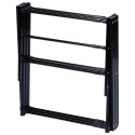 Suszarka na pranie metalowa czarna pionowa rozsuwana 44,5-75x37,5x105 cm