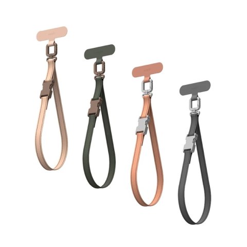 Moshi 2-in-1 Wrist & Body Strap with Adapter - Smycz ze skóry eco do telefonu (Misty Coral)