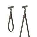 Moshi 2-in-1 Wrist & Body Strap with Adapter - Smycz ze skóry eco do telefonu (Moss Green)