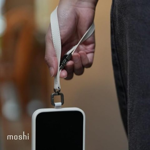 Moshi 2-in-1 Wrist & Body Strap with Adapter - Smycz ze skóry eco do telefonu (Moss Green)