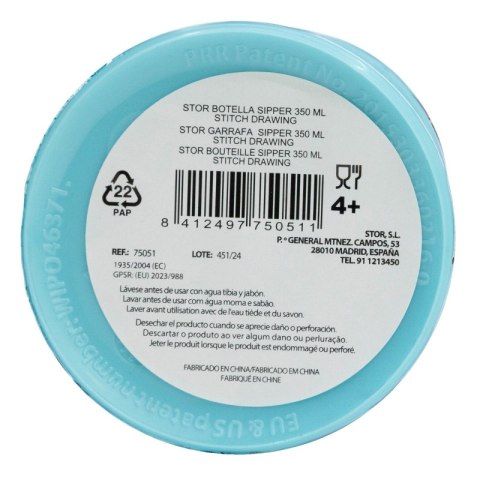 Disney Stitch - Bidon / butelka ecozen z ustnikiem 350 ml z kolekcji Stitch & Angel