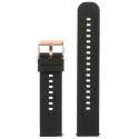 Pasek gumowy do zegarka U27 - czarny/rosegold - 20mm