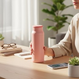 Quokka Echo - Butelka ze stali nierdzewnej 690 ml z silikonowym uchwytem (Pink)