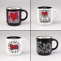 Keith Haring - Zestaw kubków ceramicznych ze stojakiem 300 ml 4 szt.