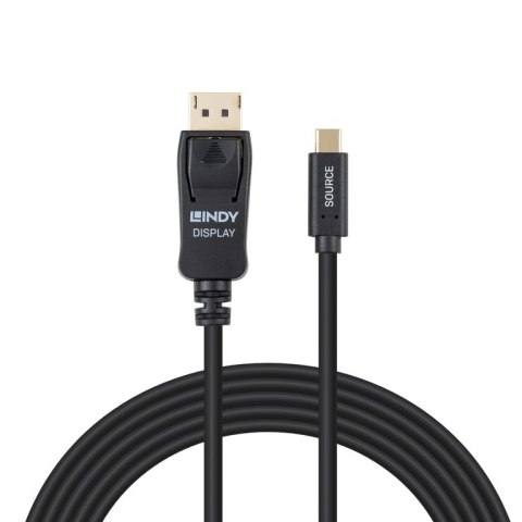 Lindy 43502 adapter kablowy 3 m USB Type-C DisplayPort Czarny