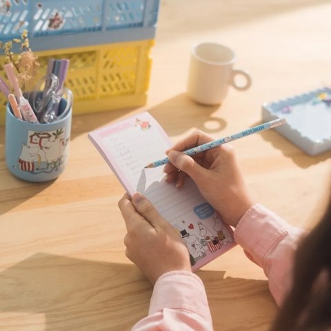 Muminki - Magnetyczny notatnik / lista zakupów na lodówkę + ołówek (10 x 21 cm)