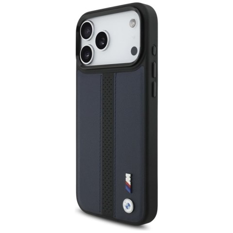BMW M Perforated Stripe Logo MagSafe - Etui iPhone 17 Pro Max (granatowy)