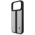 BMW M Perforated Stripe Logo MagSafe - Etui iPhone 17 Pro Max (szary)