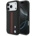 BMW M Perforated Stripe Logo MagSafe - Etui iPhone 17 Pro (czerwony)