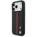 BMW M Perforated Stripe Logo MagSafe - Etui iPhone 17 Pro (czerwony)
