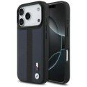 BMW M Perforated Stripe Logo MagSafe - Etui iPhone 17 Pro (granatowy)