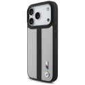 BMW M Perforated Stripe Logo MagSafe - Etui iPhone 17 Pro (szary)
