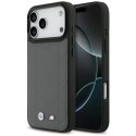 BMW M Quilted Logo MagSafe - Etui iPhone 17 Pro Max (antracyt)