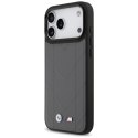 BMW M Quilted Logo MagSafe - Etui iPhone 17 Pro Max (antracyt)