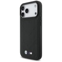 BMW M Quilted Logo MagSafe - Etui iPhone 17 Pro Max (czarny)